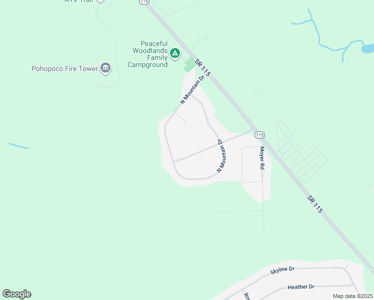 map of restaurants, bars, coffee shops, grocery stores, and more near 319 Arthurs Way in Blakeslee