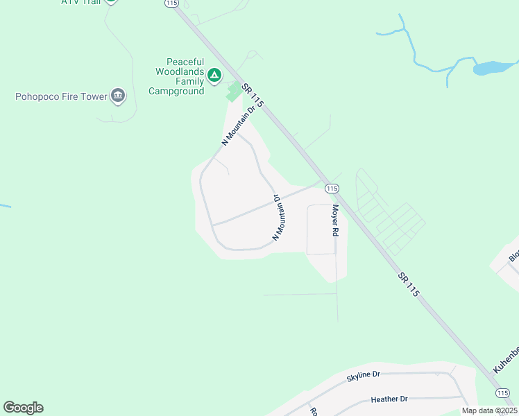 map of restaurants, bars, coffee shops, grocery stores, and more near 331 Arthurs Way in Blakeslee