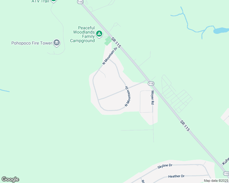 map of restaurants, bars, coffee shops, grocery stores, and more near 331 Arthurs Way in Blakeslee