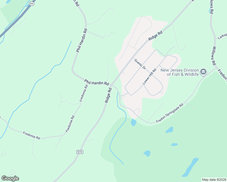 map of restaurants, bars, coffee shops, grocery stores, and more near 455 Ridge Road in Newton