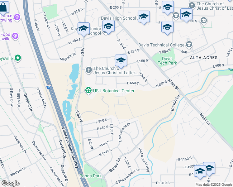 map of restaurants, bars, coffee shops, grocery stores, and more near 80 East Sego Lily Drive in Kaysville