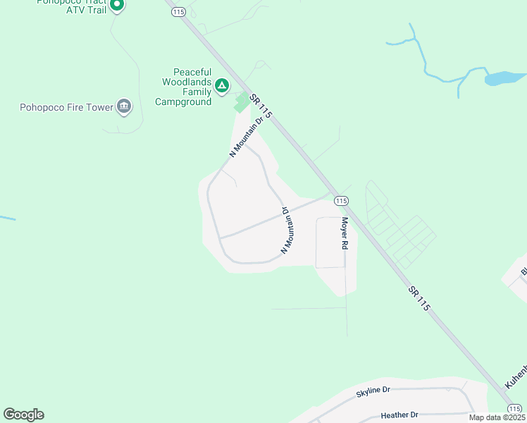map of restaurants, bars, coffee shops, grocery stores, and more near 333 Arthurs Way in Blakeslee