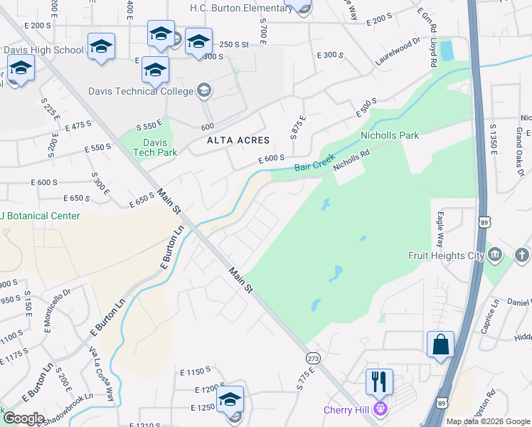 map of restaurants, bars, coffee shops, grocery stores, and more near in Fruit Heights