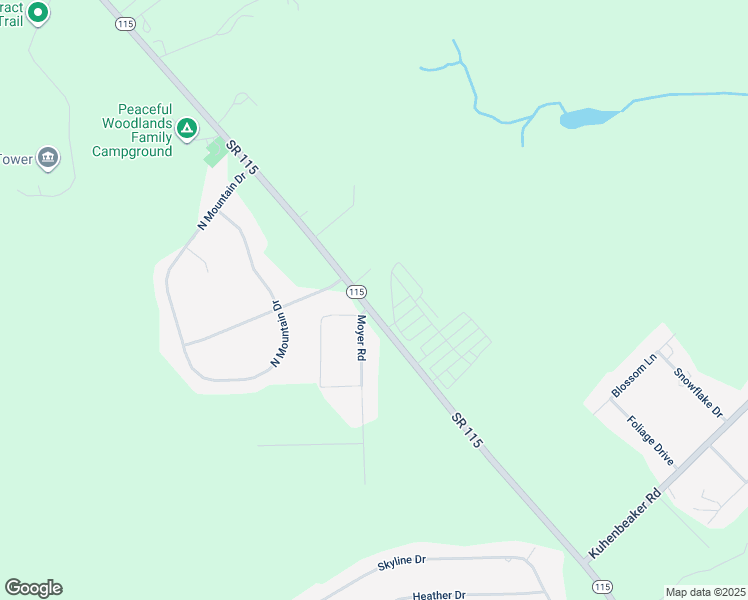 map of restaurants, bars, coffee shops, grocery stores, and more near State Highway 115 in Blakeslee