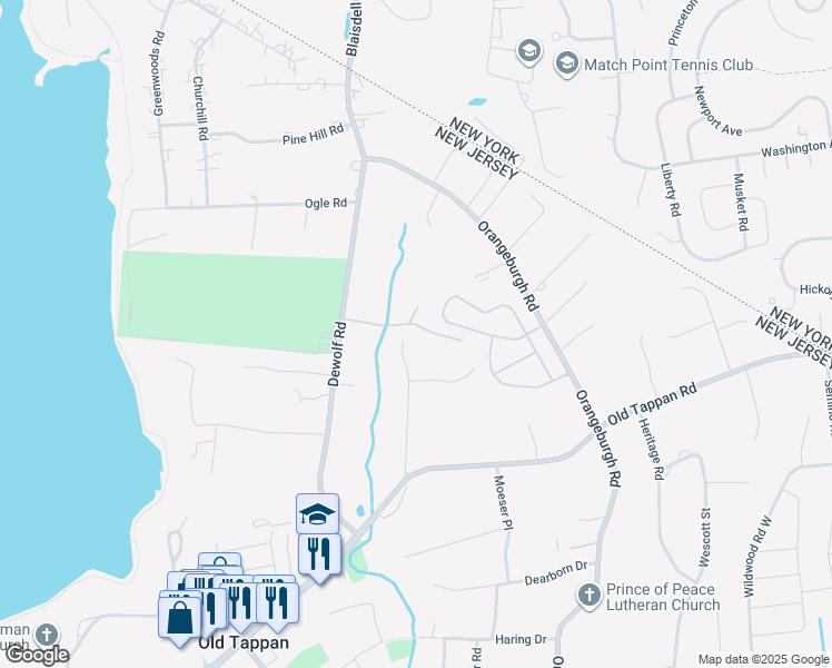 map of restaurants, bars, coffee shops, grocery stores, and more near 30 Candlewood Drive in Westwood
