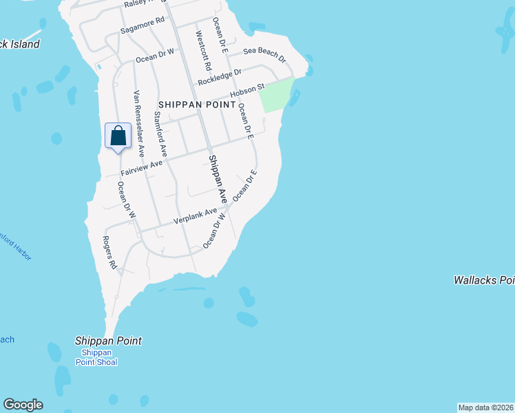 map of restaurants, bars, coffee shops, grocery stores, and more near 318 Ocean Drive West in Stamford