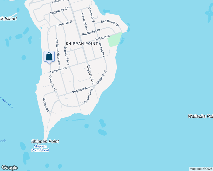 map of restaurants, bars, coffee shops, grocery stores, and more near 318 Ocean Drive West in Stamford