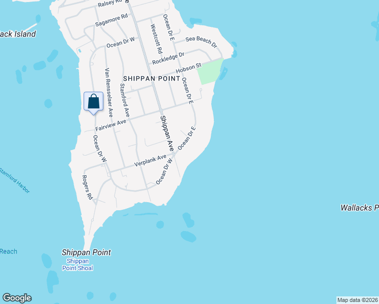 map of restaurants, bars, coffee shops, grocery stores, and more near 318 Ocean Drive West in Stamford