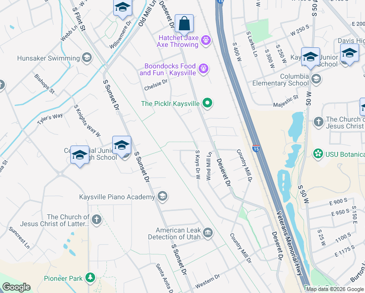 map of restaurants, bars, coffee shops, grocery stores, and more near 778 Grain Street in Kaysville
