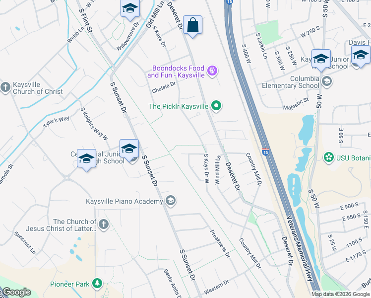map of restaurants, bars, coffee shops, grocery stores, and more near 778 Grain Street in Kaysville
