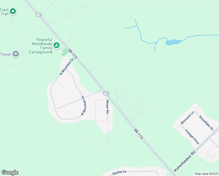 map of restaurants, bars, coffee shops, grocery stores, and more near 4080 Pennsylvania 115 in Blakeslee
