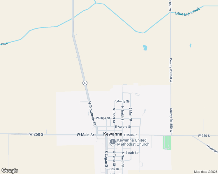 map of restaurants, bars, coffee shops, grocery stores, and more near 606 North Smith Street in Kewanna