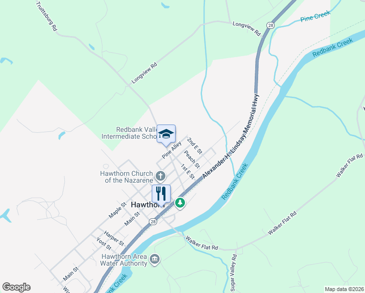 map of restaurants, bars, coffee shops, grocery stores, and more near 4255 Maple Street in Hawthorn