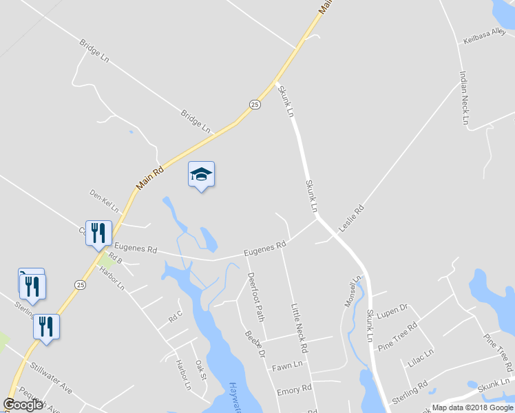map of restaurants, bars, coffee shops, grocery stores, and more near 500 Private Road in Cutchogue