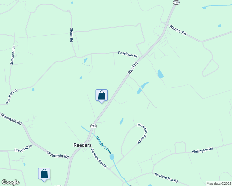 map of restaurants, bars, coffee shops, grocery stores, and more near 1677 Route 715 in Stroudsburg