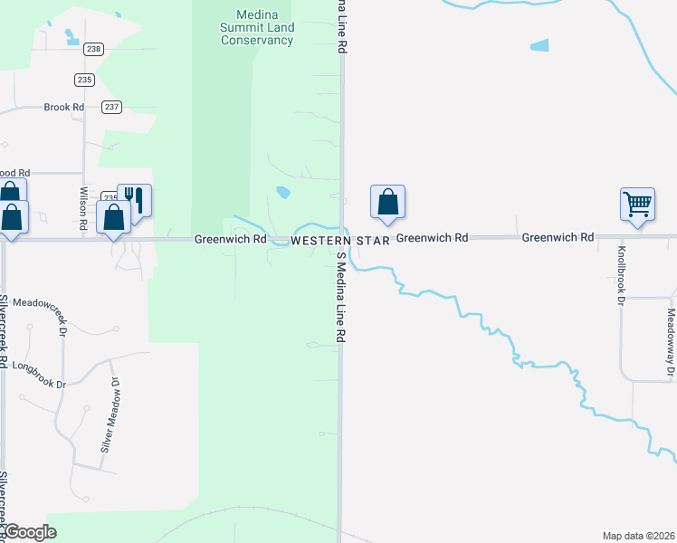 map of restaurants, bars, coffee shops, grocery stores, and more near 4028 South Medina Line Road in Norton