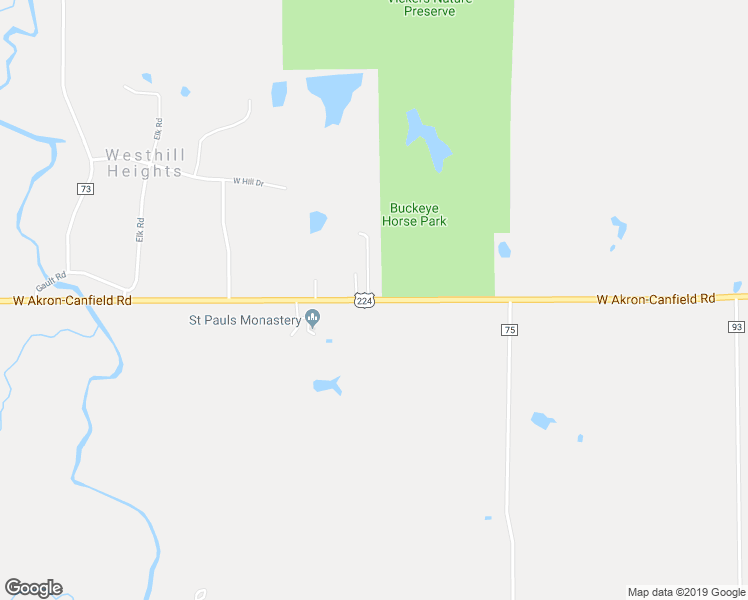 map of restaurants, bars, coffee shops, grocery stores, and more near 9352 West Akron-Canfield Road in Canfield