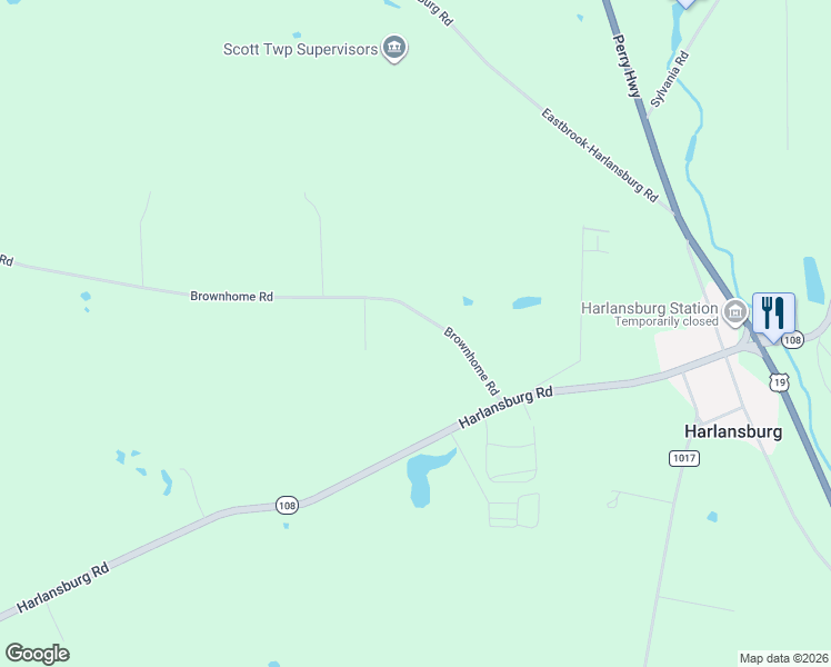 map of restaurants, bars, coffee shops, grocery stores, and more near 828 Brown Road in New Castle