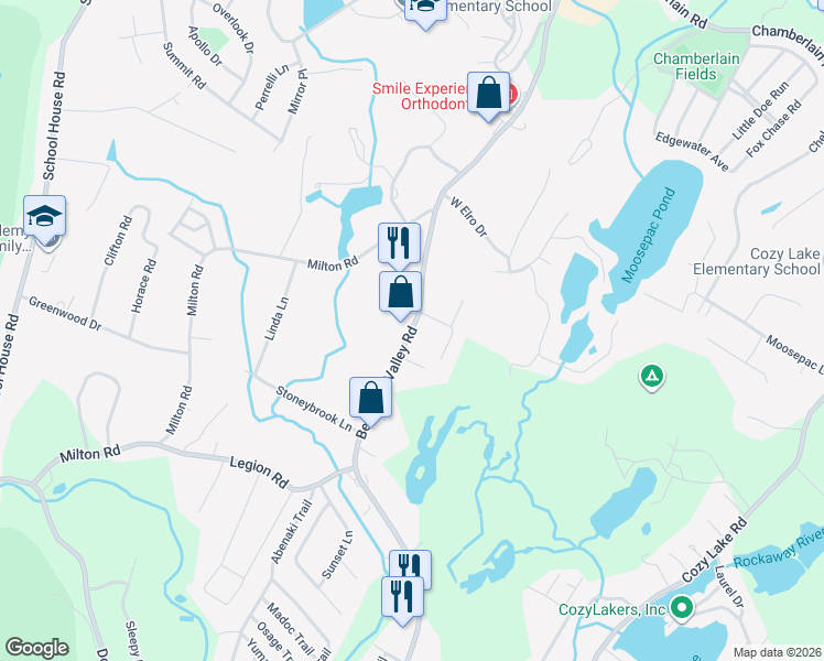 map of restaurants, bars, coffee shops, grocery stores, and more near 4 Brantwood Drive in Jefferson