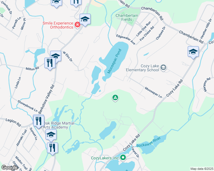 map of restaurants, bars, coffee shops, grocery stores, and more near 36 Patterson Drive in Jefferson