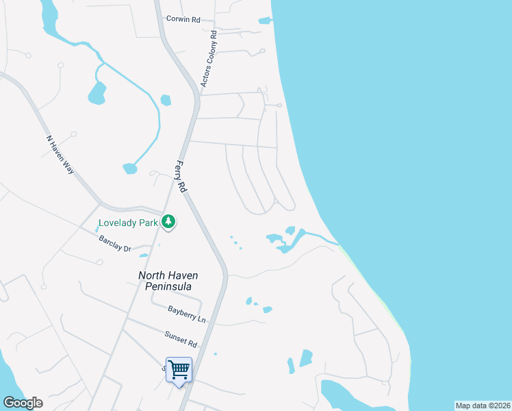 map of restaurants, bars, coffee shops, grocery stores, and more near 24 Manor Road in Sag Harbor