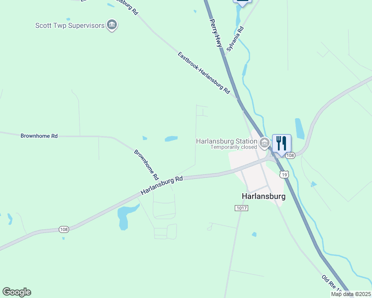 map of restaurants, bars, coffee shops, grocery stores, and more near 127 Old Route 108 in New Castle