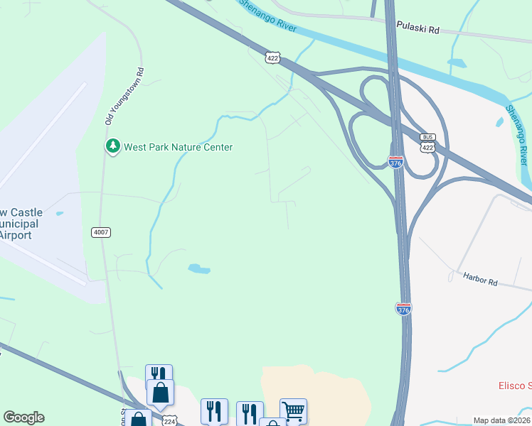 map of restaurants, bars, coffee shops, grocery stores, and more near 454 Mountain View Road in New Castle