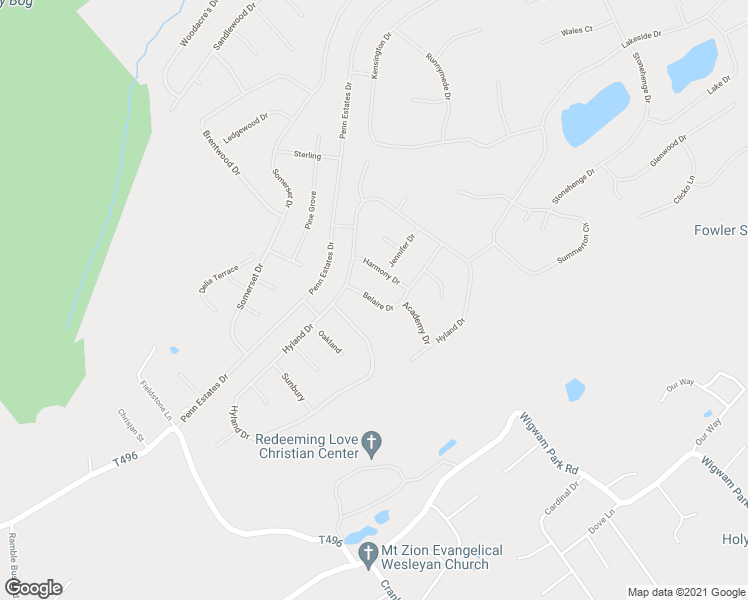 map of restaurants, bars, coffee shops, grocery stores, and more near 190 Belaire Drive in East Stroudsburg