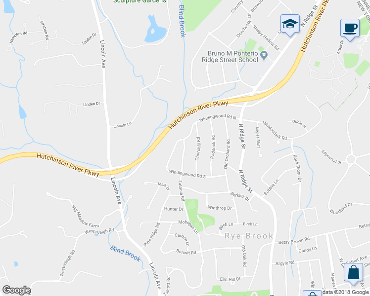 map of restaurants, bars, coffee shops, grocery stores, and more near 4 Latonia Road in Rye Brook
