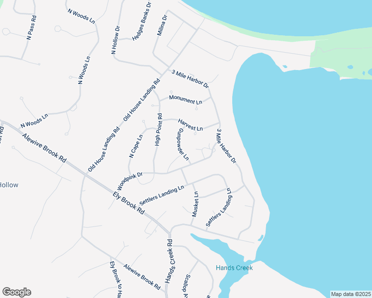 map of restaurants, bars, coffee shops, grocery stores, and more near 10 Gunpowder Lane in East Hampton