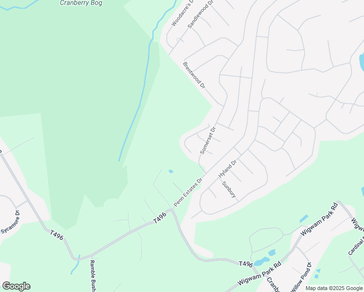 map of restaurants, bars, coffee shops, grocery stores, and more near 5311 Delia Terrace in East Stroudsburg