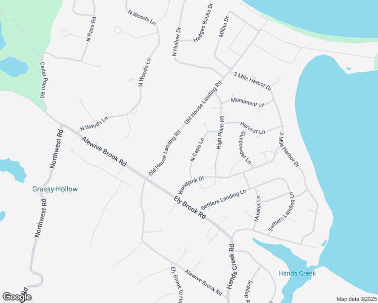 map of restaurants, bars, coffee shops, grocery stores, and more near 11 North Cape Lane in East Hampton