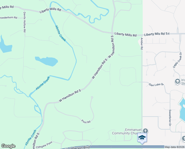 map of restaurants, bars, coffee shops, grocery stores, and more near 6320 W Hamilton Road South in Fort Wayne