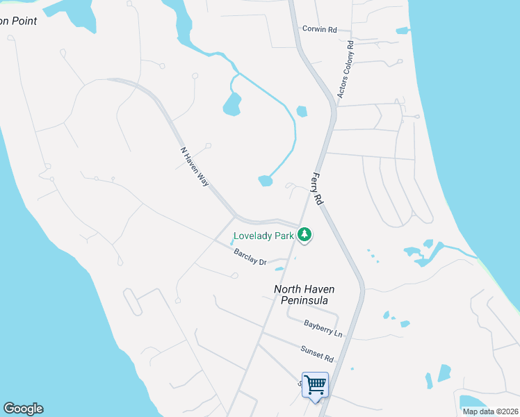 map of restaurants, bars, coffee shops, grocery stores, and more near 8 North Haven Way in Sag Harbor