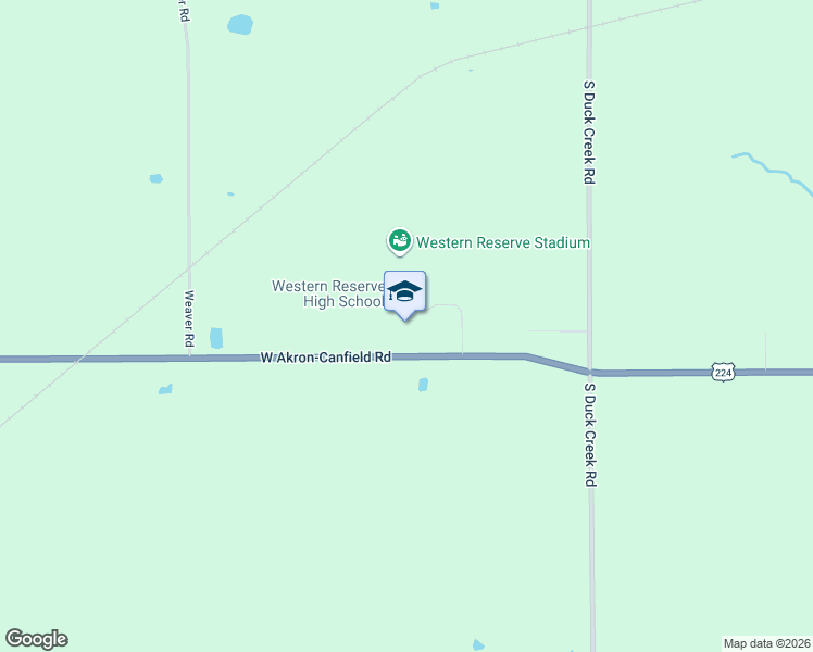 map of restaurants, bars, coffee shops, grocery stores, and more near 13850 West Akron-Canfield Road in Berlin Center