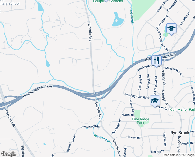 map of restaurants, bars, coffee shops, grocery stores, and more near 2 Lincoln Lane in Harrison