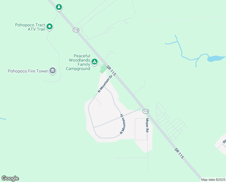 map of restaurants, bars, coffee shops, grocery stores, and more near 3318 Mountain Terrace Drive in Blakeslee