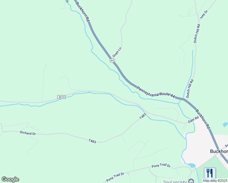 map of restaurants, bars, coffee shops, grocery stores, and more near 69 Dahl Road in Bloomsburg