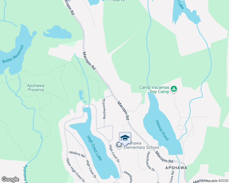 map of restaurants, bars, coffee shops, grocery stores, and more near 414 Macopin Road in West Milford
