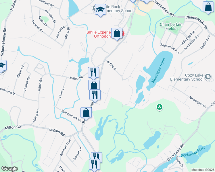 map of restaurants, bars, coffee shops, grocery stores, and more near 10 Ruskin Road in Jefferson