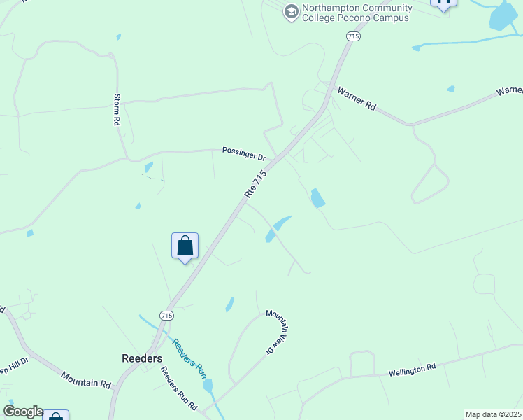 map of restaurants, bars, coffee shops, grocery stores, and more near 115 Mulberry Lane in Stroudsburg