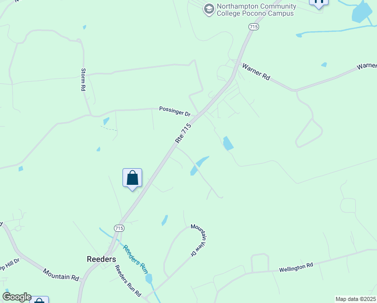 map of restaurants, bars, coffee shops, grocery stores, and more near 115 Mulberry Lane in Stroudsburg