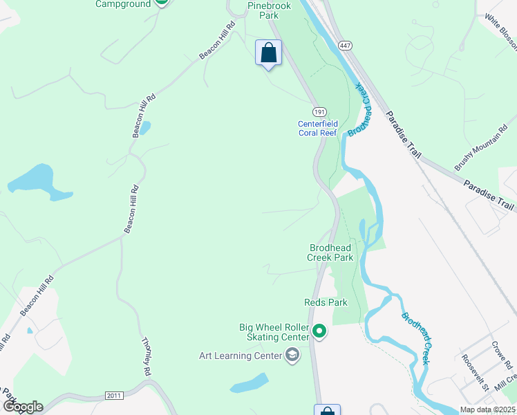 map of restaurants, bars, coffee shops, grocery stores, and more near 4023 North 5th Street in East Stroudsburg