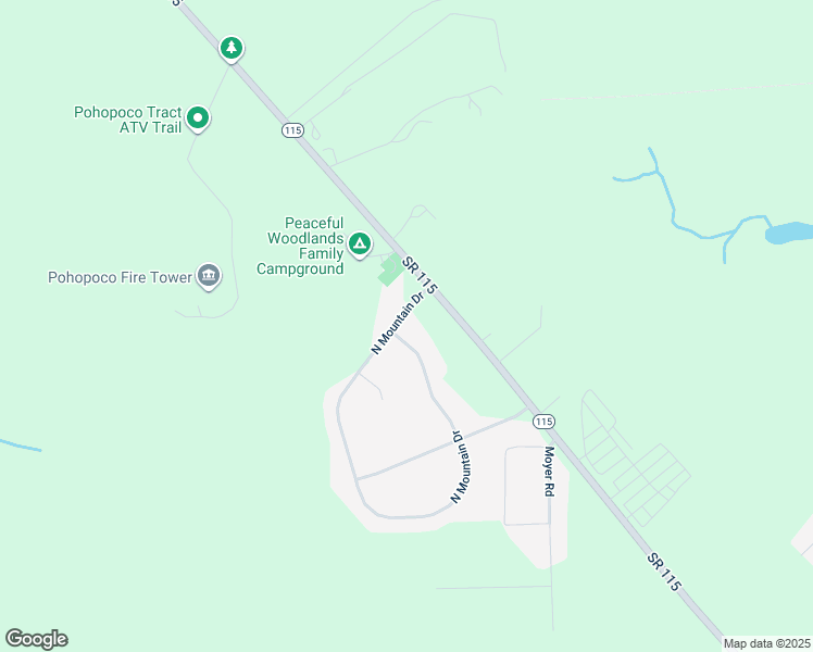 map of restaurants, bars, coffee shops, grocery stores, and more near 3123 Mountain Terrace Drive in Blakeslee