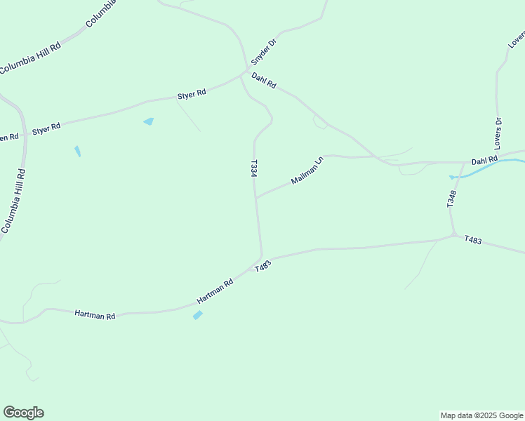 map of restaurants, bars, coffee shops, grocery stores, and more near 44 Eddies Lane in Bloomsburg