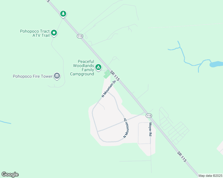map of restaurants, bars, coffee shops, grocery stores, and more near 3123 Mountain Terrace Drive in Blakeslee