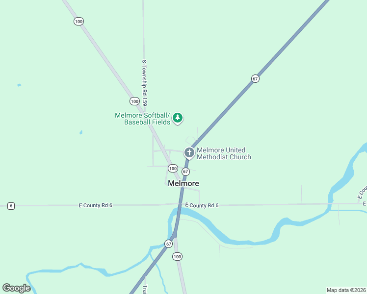 map of restaurants, bars, coffee shops, grocery stores, and more near 6788 Highway 67 in Tiffin