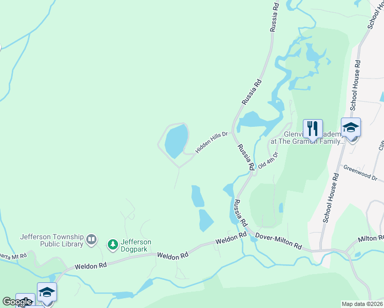 map of restaurants, bars, coffee shops, grocery stores, and more near 2 Upper Lake Road in Jefferson
