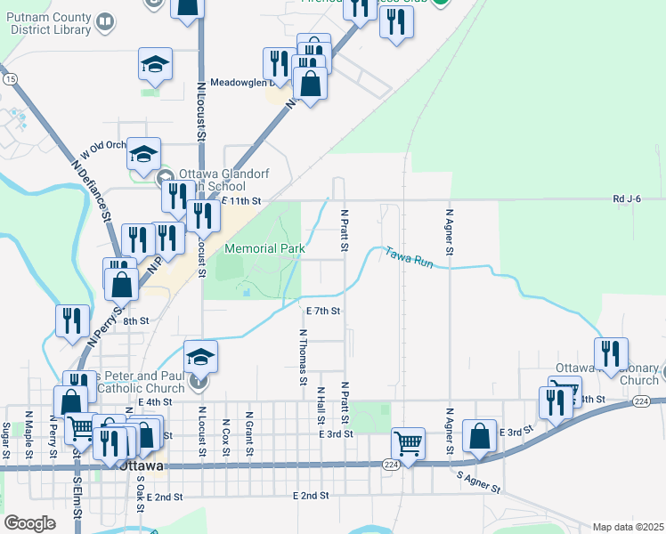 map of restaurants, bars, coffee shops, grocery stores, and more near in Ottawa