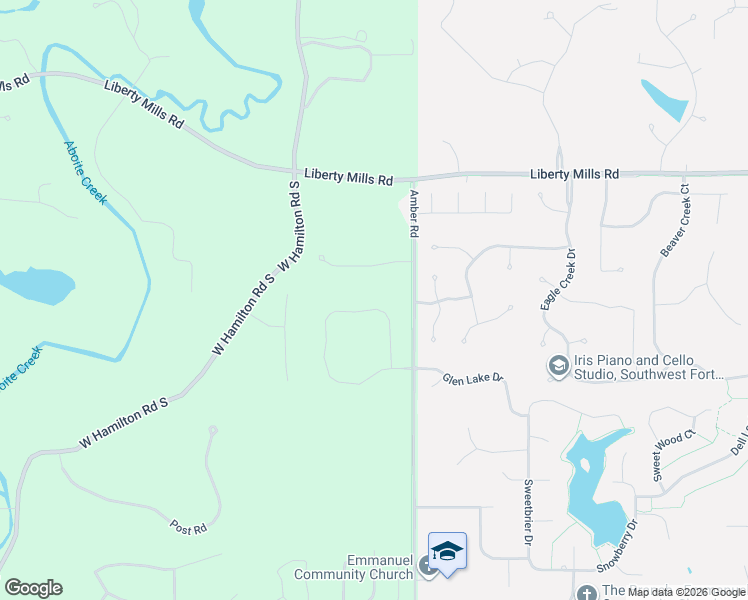map of restaurants, bars, coffee shops, grocery stores, and more near 12520 Crabapple Place in Fort Wayne